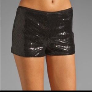 BB Dakota Black Sequin Dress Shorts